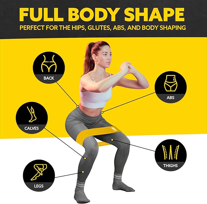 Fabric Resistance Bands for Legs - Workout Bands Resistance Bands for Men and Women - Booty Bands for Working Out - Exercise Bands Resistance Bands Set - Elastic Bands for Exercise