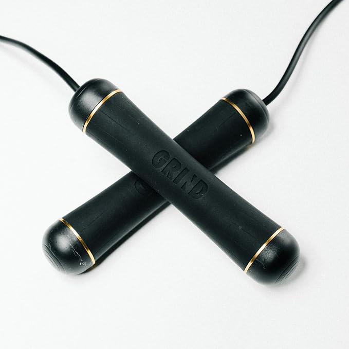 GRIND | Jump Rope - Adjustable "Float" | Tangle-Free, Rapid Speed with Ball Bearings | Ergonomic Soft Grip Handles | Skipping Rope for Fitness, Endurance Training, Gym Workout, or Home Exercise