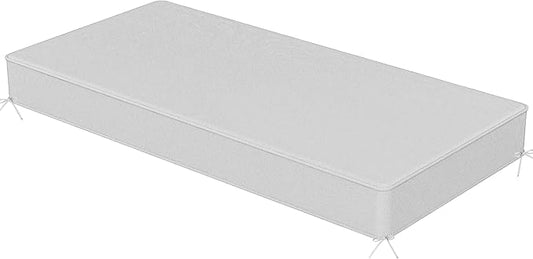 Sundale Outdoor Olefin Bench Cushion， Water-Resistant Patio Couch Cushion, Loveseat Sofa Pad with Straps Light Gray, 59 x 18 x 4 Inches