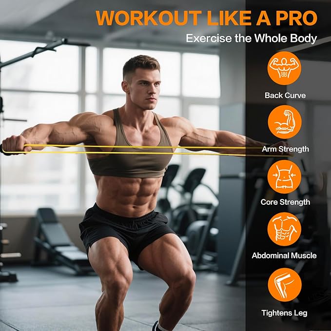 Resistance Bands, Pull Up Bands, Pull Up Assistance Bands Set for Men & Women, Exercise Workout Bands for Working Out, Body Stretching, Physical Therapy, Muscle Training