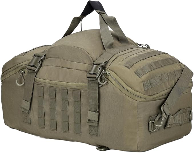 Gym Bag Duffle Bags Backpack Travel Duffle Bag with Weekend Overnight Bag for Outdoor Tactical Sports Travel Camping Hunting (Green, 60L)