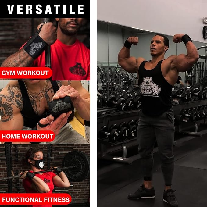 Bear Grips Wrist Wraps for Weightlifting | Weight Lifting Wrist Straps for Weightlifting | Extra Strength Gym Wrist Wraps | Two Wrist Wrap Per Pack | 12” & 18” | Lifting Wrist Wraps for Men & Women