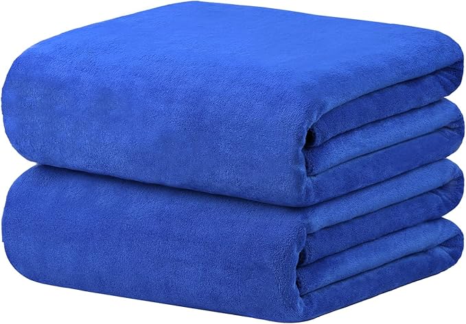 JML Microfiber Bath Towels, Oversized Bathroom Towel 2 Pack(40" x 80"), Super Absorbent and Fast Drying, Soft Extra Large Microfiber Bath Sheet Towel for Beach, Sport, Fitness, Yoga, Dark Blue