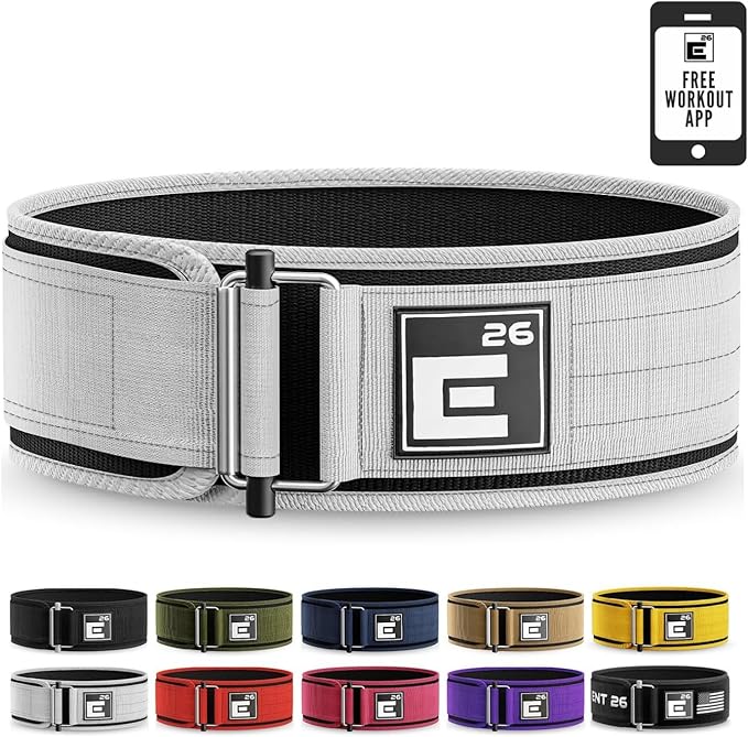 Element 26 Self-Locking Weight Lifting Belt - Premium Weightlifting Belt for Serious Functional Fitness and Olympic Lifting Athletes - Lifting Support for Men and Women - Deadlift Training Belt