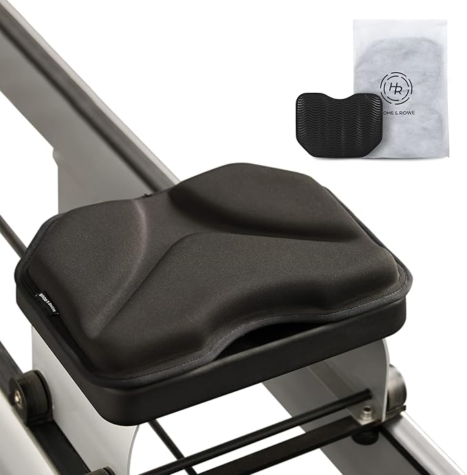 Rowing Machine Seat Cushion Compatible with Concept 2 Rower- Gel Seat Pad Also Compatible with Hydrow, Peloton and More Rowing Machines - Ideal Rower Accessories