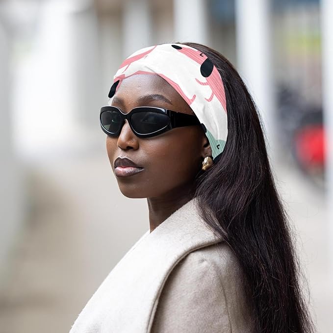 Funny Dachshund Dogs Headband for Women, Absorbed Sport Knotted Headband for Daily Life Yoga Workout