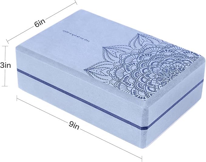 nuveti Yoga Blocks Set of 2, High Density Yoga Brick Foam Blocks to Improve Strength, Flexibility and Balance Brick Foam Blocks