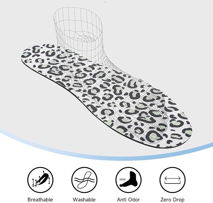 Insole Socks for Men Thin Insoles for Men Barefoot Insoles Women's No Show Socks Sockless Shoe Liners for Women White Shoe Insert Anti Odor