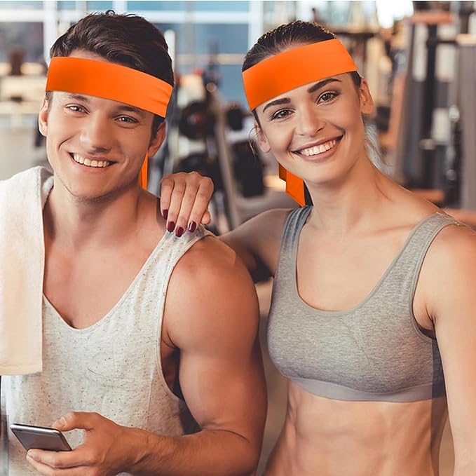 ONUPGO 18Pcs Head Ties for Men Women, Adjustable Headbands Sports Sweatband Ninja Ties Head Band, Sweat Wicking Workout Headband for Sports, Running, Tennis, Yoga, Soccer, Karate