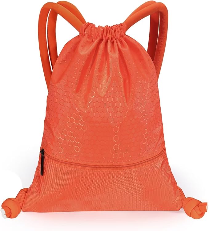GAENMESH Drawstring Backpack Bag for Sports Lightweight Foldable Gym Bag with Sturdy Draw Cord Shoulder Strap Hiking Travel Camping