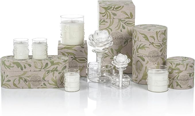 Zodax Grand Casablanca Porcelain Oil Diffuser - 6.76 oz -Water Lotus