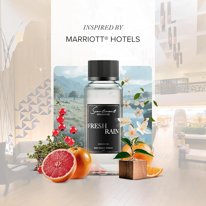 Diffuser Oil - Fresh Rain | Aromatherapy Home Fragrance | Inspired by Marriott® Hotels | Luxurious Scent with Notes of Fresh Grapefruit and Crisp Red Currant, (500mL)
