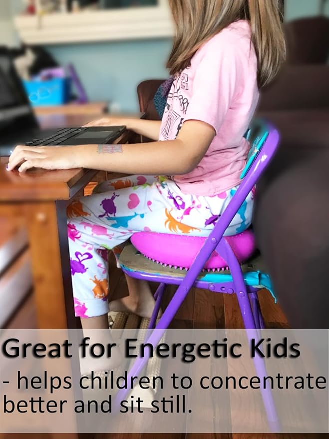 NEISHNG 3-Pack Stability Wobble Cushions with Hand Pumps, Kids Sensory Wiggle Seat for Classroom, Core Trainer Balance Disc for Gym and Home Workout (5 Color)