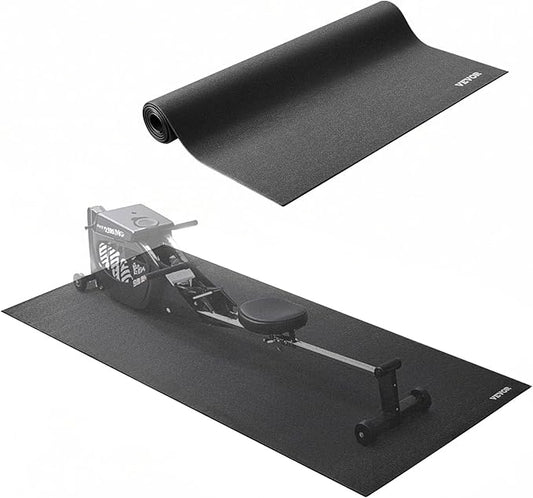 VEVOR Treadmill Mat for Carpet Floor, Exercise Equipment Mat for Treadmills, Stationary & Recumbent Bikes, High Density PVC Floor Protector Gym Mats, Waterproof and Non-Slip for Home Gym