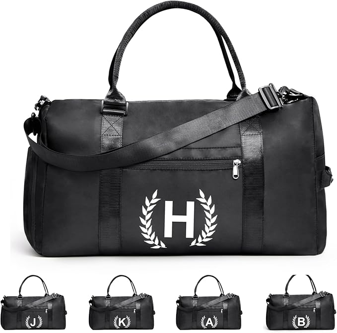 Gym Bag for Women & Men, Fitness Workout Sports Travel Duffle Bag with Wet Pocket & Shoes Compartment, Great Present for Gym Lovers
