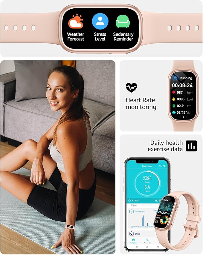 Fitness Tracker (Answer/Dial Call), Smart Watch with 1.47" HD Touch Display, 130+ Sport Modes Activity Tracker with Sleep Monitor, IP68 Waterproof Tracker for Android&iPhone Women Men