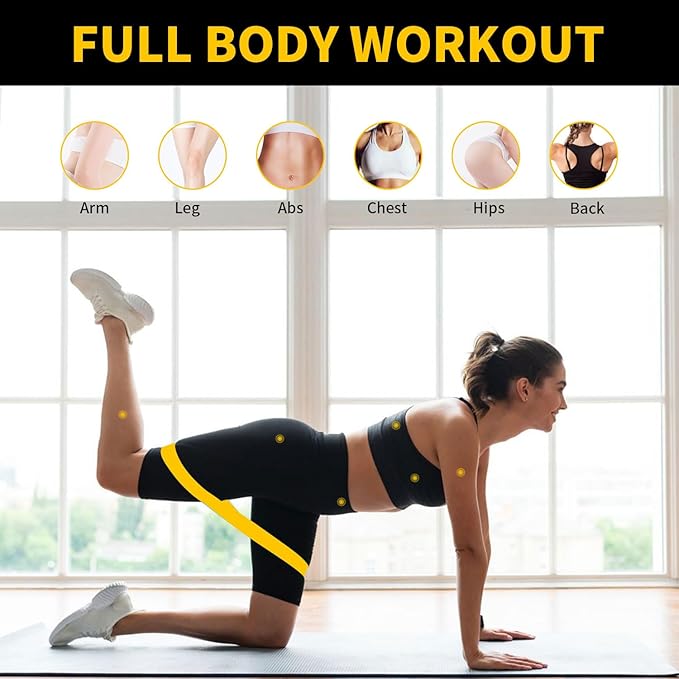 Resistance Bands for Working Out, Pull Up Bands for Men Women, Thick Heavy Resistance Band Set with Door Anchor, Elastic Exercise Bands for Body Stretching, Physical Therapy, Home Workouts