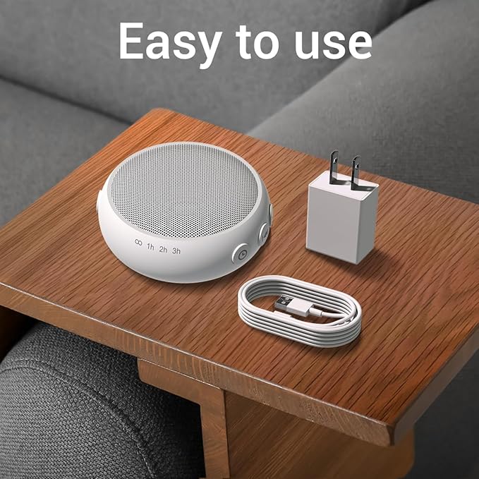 Sleep Sound Machine White Noise Machine with 32 Calming Sounds 36 Volume Levels Pink Brown Noise Machine for Baby Kid Adult with 4 Timer Noise Canceling Machine for Office Privacy (U-White)