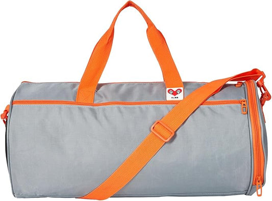 Gym Duffle Bag for Men & Women with Wet & Shoe Separated Compartment, 21 Inch and 30L Large Duffle Bag for travel Carry On, Swimming, Workout, Football. Grey