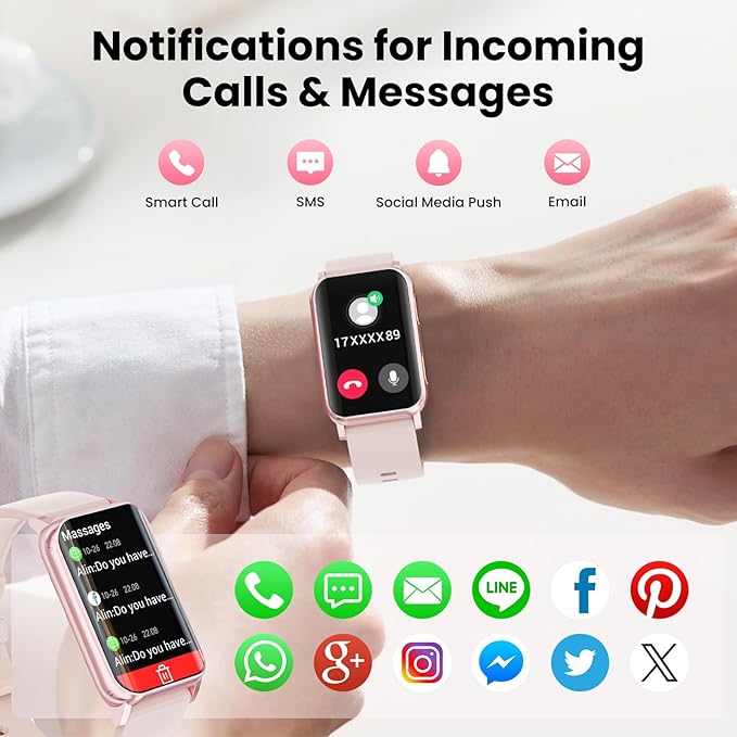 Smart Watch for Men Women (Answer/Make Calls), 1.57" Curved Screen Fitness Tracker, smartwatch with 24/7 Heart Rate/Sleep Monitor, Two Straps Activity Trackers, Compatible with Android & iOS