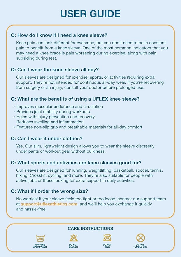 UFlex Athletics Compression Knee Brace for Women & Men Knee Sleeves Support for Sports, Running, Weightlifting, Arthritis, Meniscus Tear, ACL, Hiking, Recovery Support & Fitness