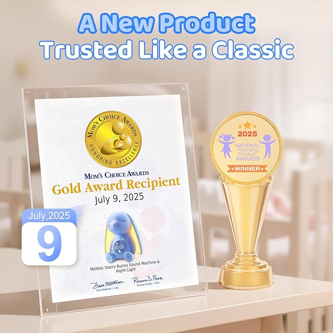 2025 Mom's Choice Awards | White Noise Sound Machine Baby - Cry Detection, Night Light, 100 Soothing Sounds, App Control, 150% Battery Life, 50% Faster Sleep, Newborn Essentials