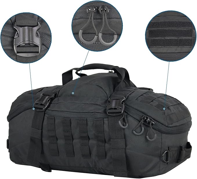 Gym Backpack for Men Sports Duffel Bag Gym Bags with Three Ways of Carrying (BLACK-85L)