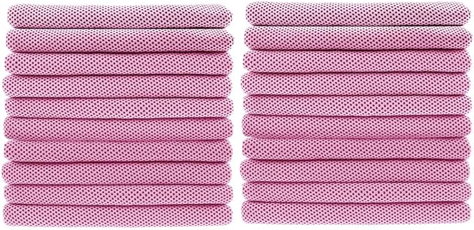 Peicees 20 Pack Microfiber Neck Cooling Towels Sports Sweat Towels Sweat Headband for Travel Beach Swimming Camping Climbing Gym Yoga Workout Backpacking