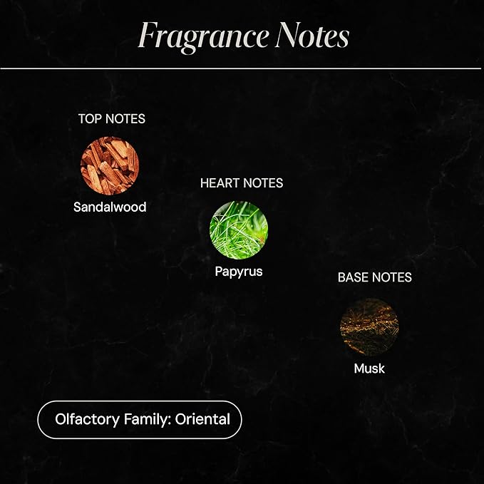 Santal Essential Oils for Diffuser | Aromatherapy Fragrance Oil with Notes of Sandalwood, Musk, & Papyrus | Luxury Scent Oil | 4.05 fl oz, 120ml