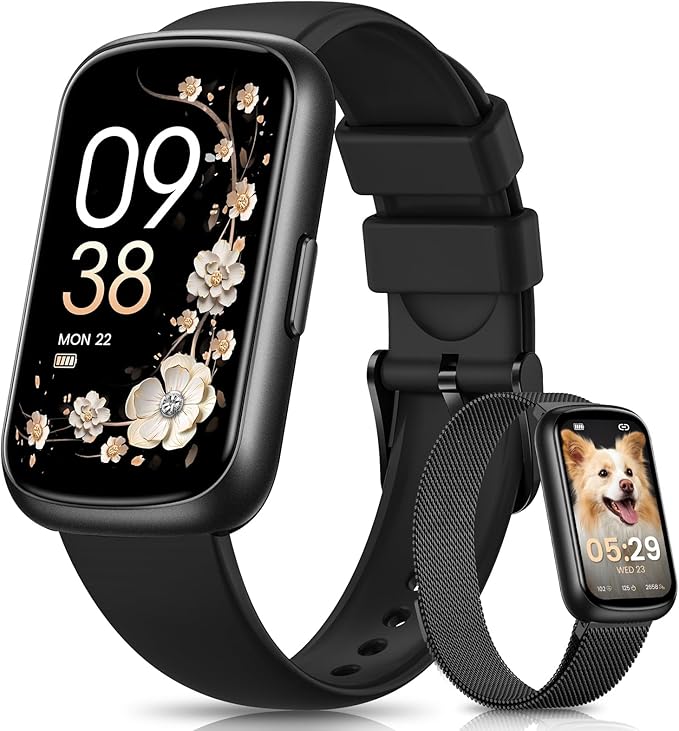 Fitness Tracker, Smart Watches for Women/Men, 24/7 Heart Rate Monitor Watch with Sleep Tracker, Step Counter, 20+ Sport Modes Fitness Watches for Women/Men, Android Smart Watch for Phones