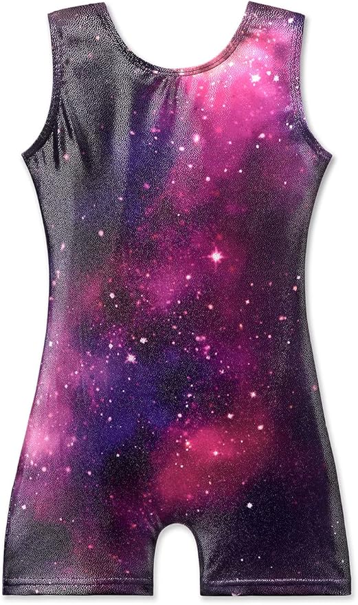 EQSJIU Leotards for Girls Gymnastics Sleeveless Sparkly Toddler Tumbling Outfits Dance Clothes Biketards for Kids 1-10 Years