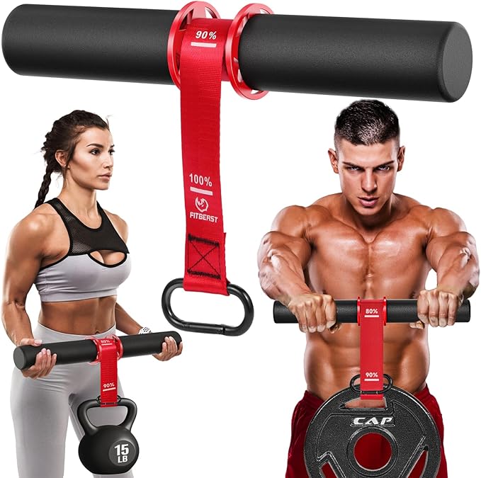 FitBeast Forearm Strengthener & Wrist Roller - Forearm Strength Trainer with Thickened Anti-Slip Grip Handles&Adjustable Strap, Perfect for Forearm Exercising, Boosting Grip Strength, Muscle Building