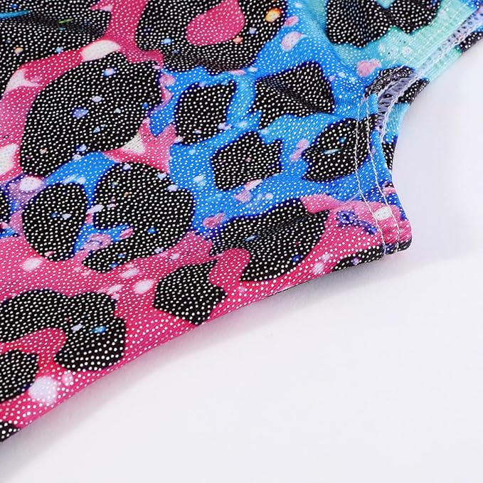 EQSJIU Leotards for Girls Gymnastics Sleeveless Sparkly Toddler Tumbling Outfits Dance Clothes Biketards for Kids 1-10 Years