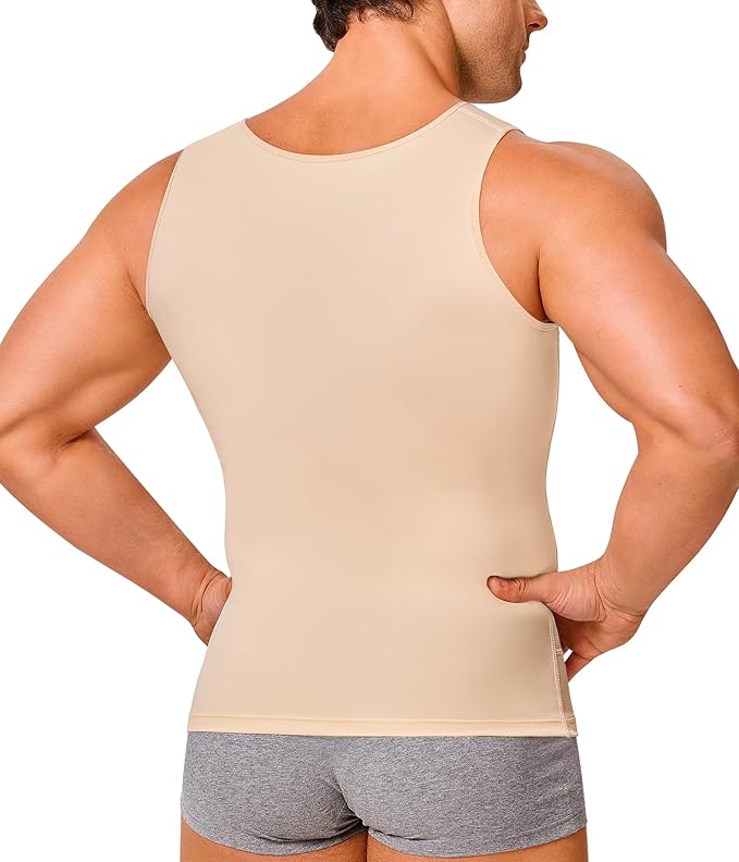 Gotoly Men Compression Shirt Shapewear Slimming Body Shaper Vest Undershirt Tummy Control Tank Top