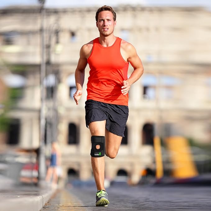 TechWare Pro Knee Brace Support - Knee Braces for Knee Pain. Relieves ACL, LCL, MCL, Meniscus Tear, Arthritis, Tendonitis Pain. Dual Stabilizers Non Slip Neoprene. Adjustable Bi-Directional Straps -5 Sizes