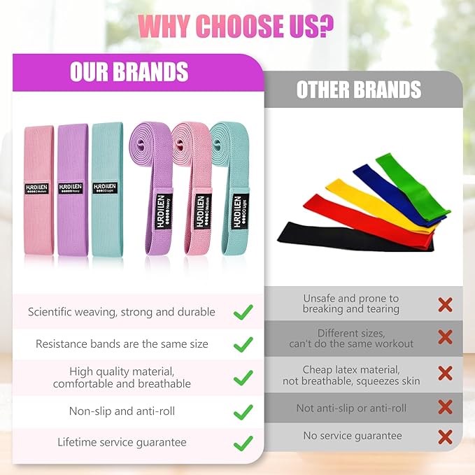 Resistance Bands for Working Out Set, 3 Pcs Pull Up Bands and 3 Pcs Assistance Bands with Door Anchor for Legs, Glutes, Hip, Fabric Loop Bands Workout Bands Resistance for Gym, Home, Office