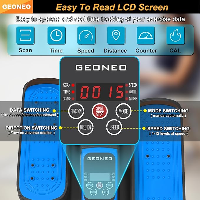 Under Desk Elliptical Machine, Electric Ellipse Leg Exerciser for Senior, Quiet and Compact Electric Seated Pedal Exerciser for Home with Remote Control and 12 Adjustable Speeds