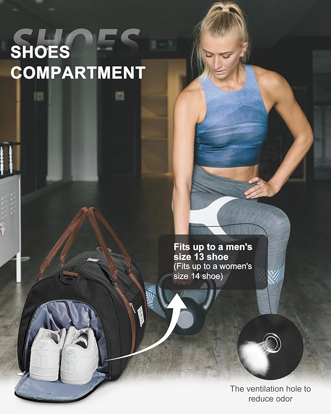 Gym Bag Womens,Travel Duffel Carry on Bag Sport Tote Bag Weekend Overnight Bag