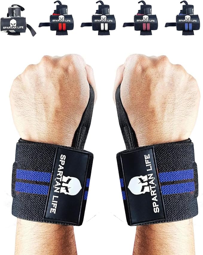 wrist wraps for weightlifting men & Women 18" Professional Quality Wrist Support with Heavy Duty Thumb Loop - Best Wrap for Powerlifting Competition, Strength Training, Bodybuilding