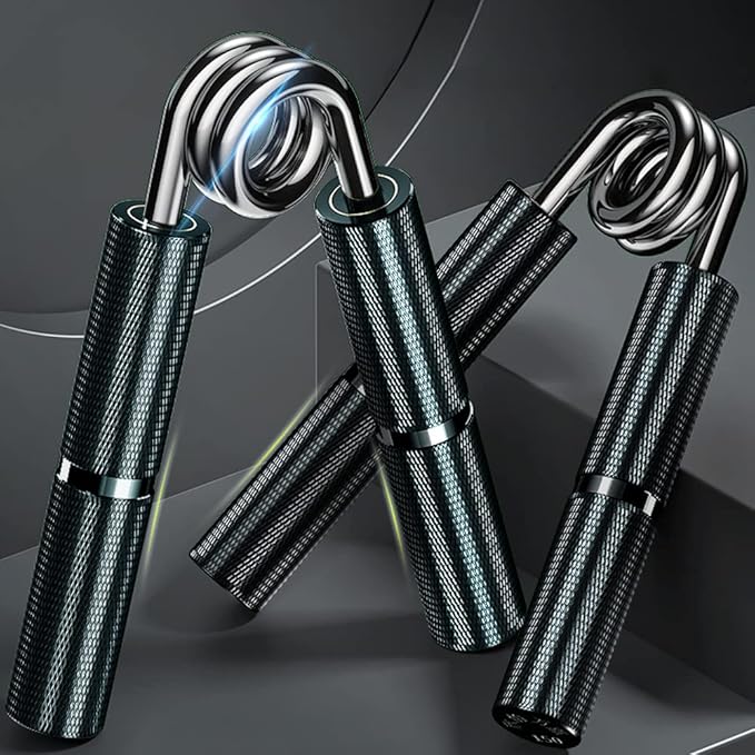 Black Metal Grip Strength Trainer,Hand Grips Kit (11Pack),No Slip Hand Extension Exerciser,Wrist Forearm Strengthener with Grip Tape for Strength Training,Exercise