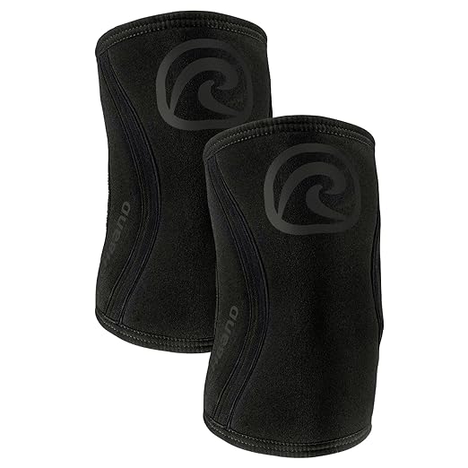 Rehband Elbow 5mm Compression Sleeve, Neoprene Elbow Sleeves for Weightlifting, Anatomical Design, Non-Slip & Close Fitting, Elbow Support Unisex, Colour:Carbon/Black - 1 Pair, Size:Small
