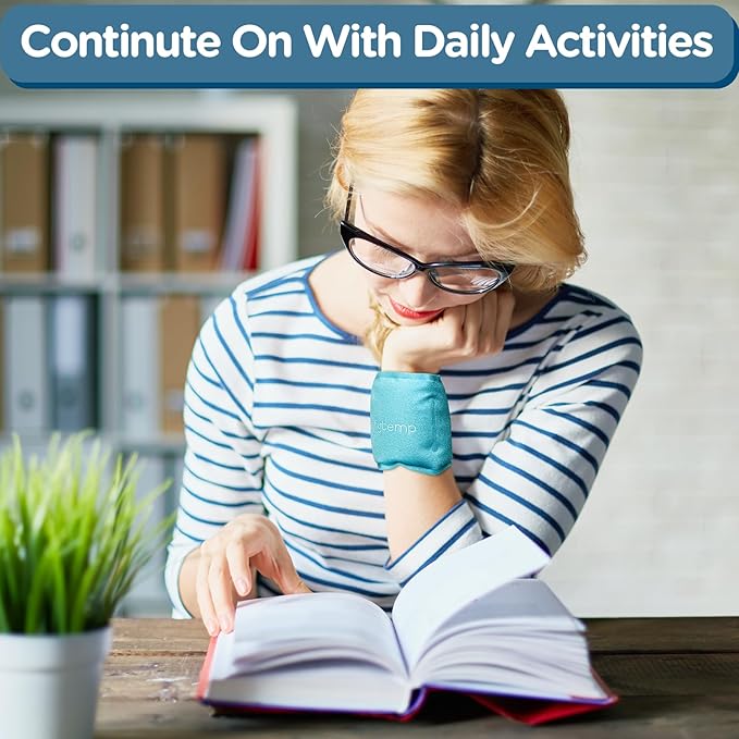 Comfytemp Wrist Ice Pack Wrap for Carpal Tunnel Relief, Wrist Brace for Hands Pain, Gel Ice Packs for Injuries Reusable, Hot Cold Compression for Tendonitis, Tenosynovitis