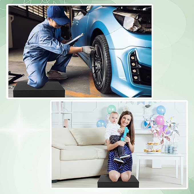 Hungdao 2 Pcs Balance Pad Thick Foam Yoga Core Training Exercise Pad for Adults Physical Therapy Fitness Stability Workout Knee Ankle Strength Training Home Work Floor