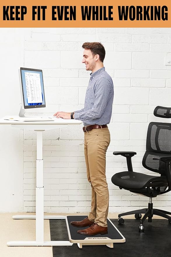 Balance Board Professional Wobble Board for Adults Anti-Slip 350LBS Balance Boards Anti-Slip Standing Desk Core Strength Wooden Balance Board