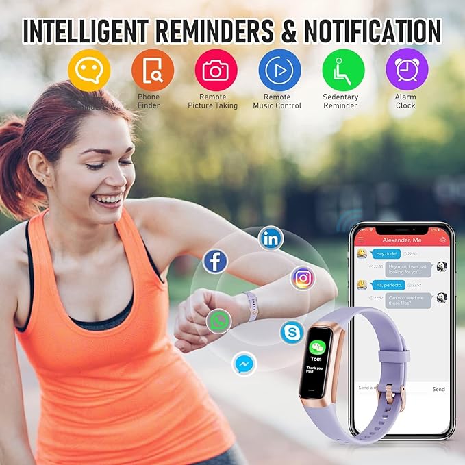Fitness Tracker, Blood Pressure Watch with 24/7 Heart Rate, Step Counter for Walking, Step Trackers Activity Pedometer for Women Men Android iOS