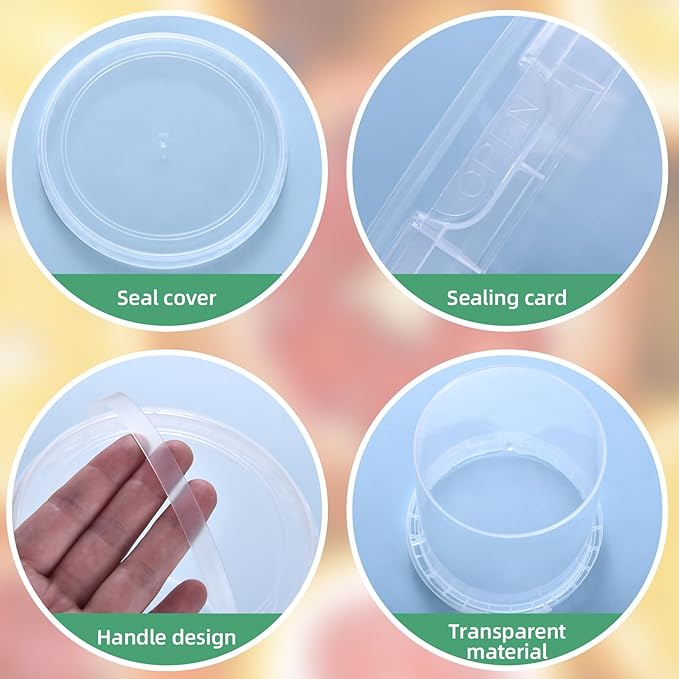 SHPii 48 oz Ice Cream Tub with Lid, Tamper Proof, BPA Free, Freezer and Microwave Safe Food Storage Container, Reusable Airtight Container, Leak Proof Tub for Snacks Deli Fruits, Drinks.(10 pack)