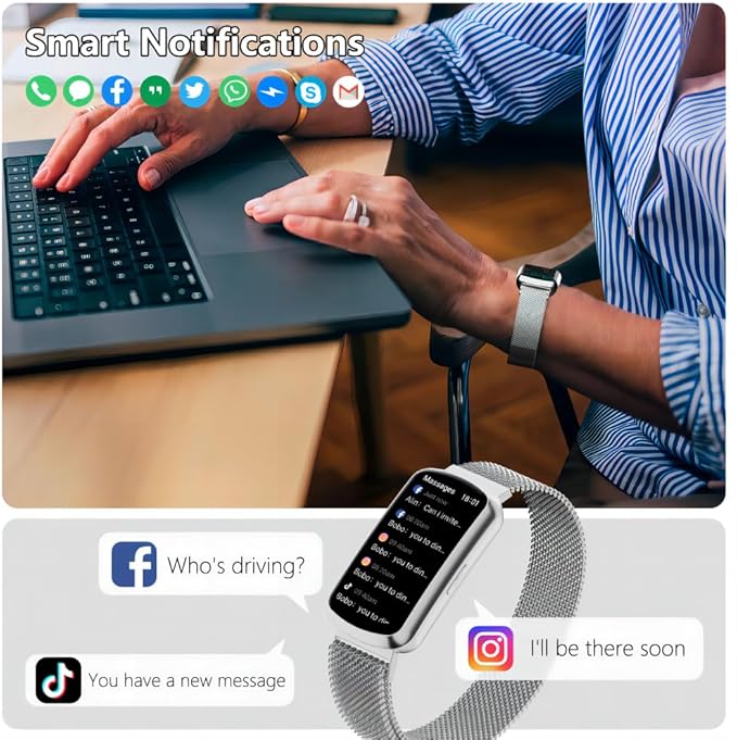 Health Fitness Tracker, Smart Watch with 24/7 Heart Rate and Blood Pressure Monitor, Activity Tracker with Blood Oxygen, 120 Sport Mode Waterproof Sleep Tracker for Women Men