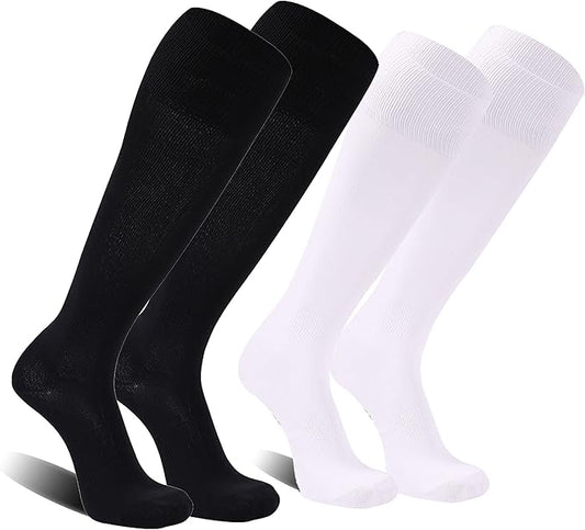 FOOTPLUS Baseball Softball Socks, Unisex Over Knee High Solid Sports Rugby Soccer Homecoming Socks