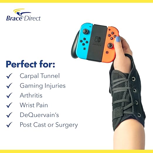 Gaming Wrist Support Brace for Men and Women, Adjustable Wrist Splint for Video Game and Computer Injury- Pain Relief for Gamer’s Wrist, RSI, Carpal Tunnel, Tendonitis
