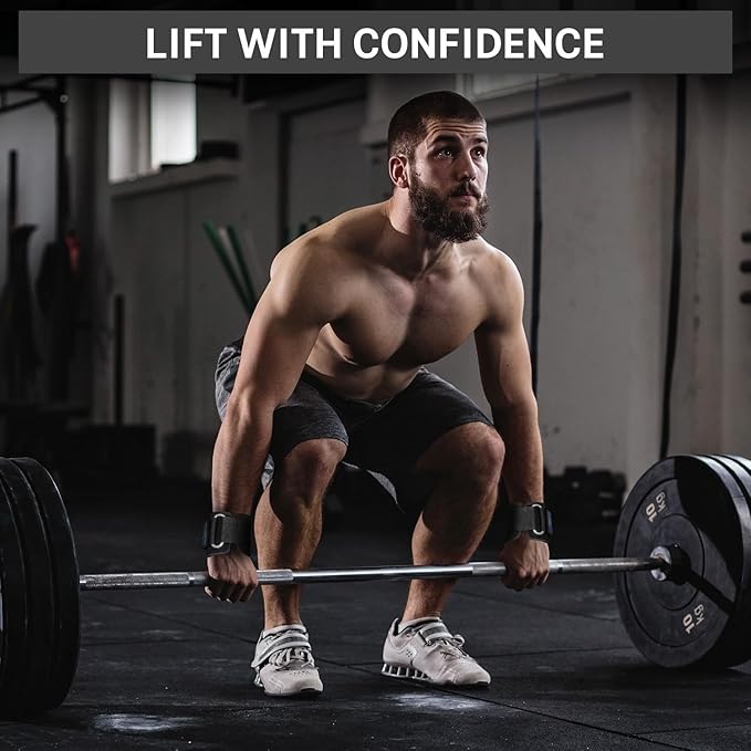 WYOX Weight Lifting Hooks for Men & Women (Pair) – Heavy Duty Wrist Support Straps with Hooks for Deadlifts, Pull Ups, Shrugs – Gym Lifting Straps with Grip Assist for Weightlifting & Strength Training